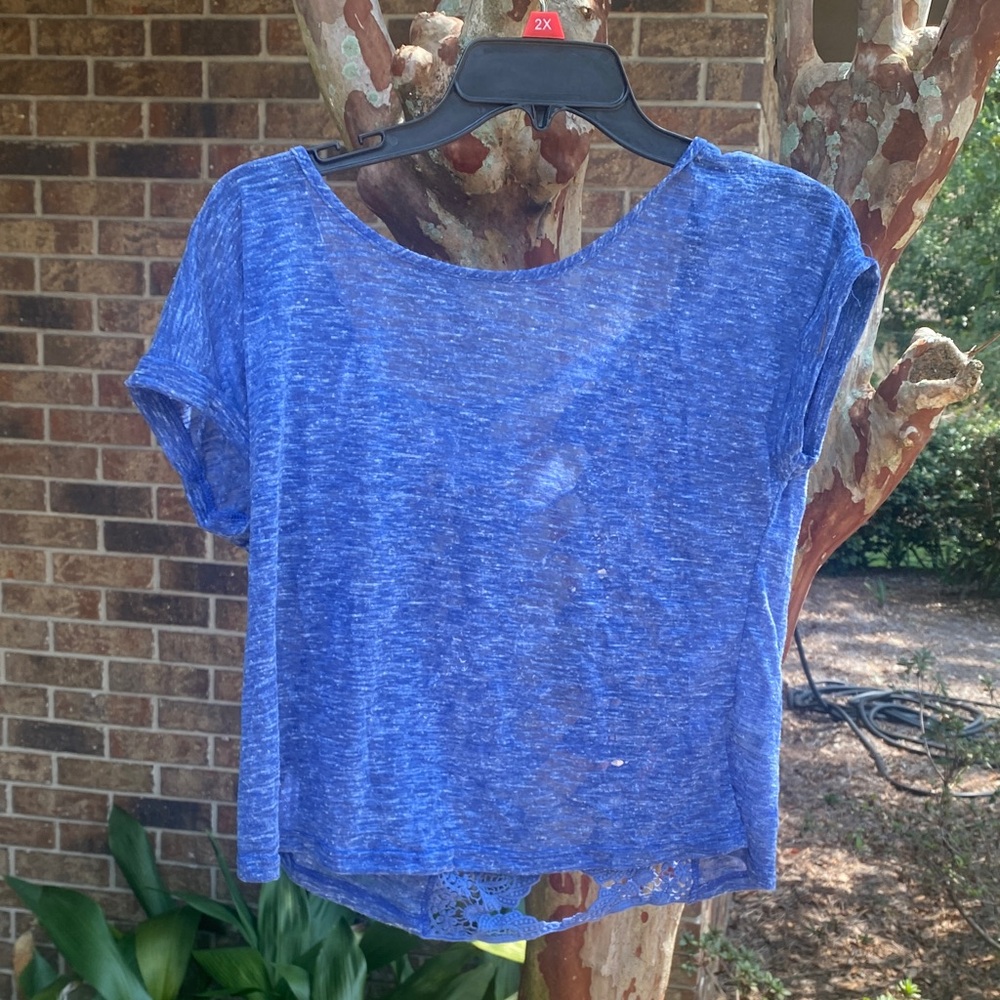 Blue Women's Lightweight Short Sleeve Top🌺🍒